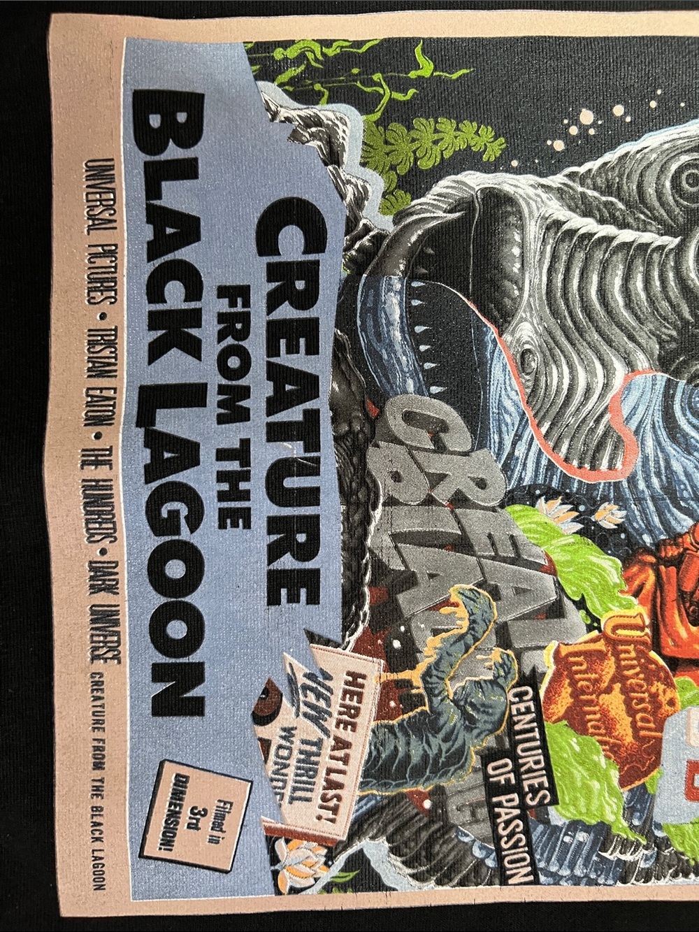 The Hundreds × Universal Monsters Creature From The Black Lagoon Hoodie Black - Picture 9 of 10